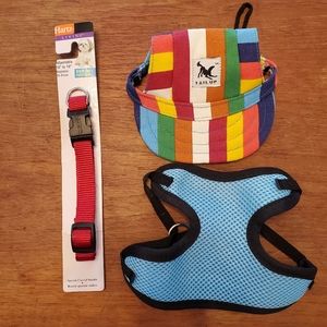 New dog Harness, Collar, Hat